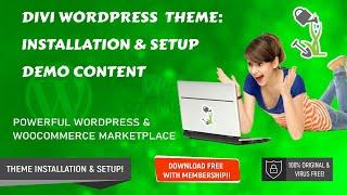 Divi WordPress theme GPL : Installation & setup Pre-builds Layout/demo content- download free!