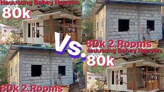 80k Hardiflex House Vs,80k Concrete House with steel Trusses & Color roof
