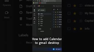 How to add Calendar to Gmail desktop