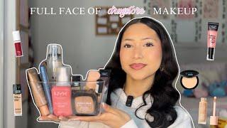 full face of DRUGSTORE makeup