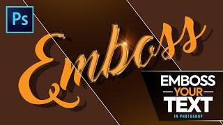 How To Emboss Text in Photoshop | For Beginner