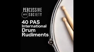 PERCUSSIVE ARTS SOCIETY INTERNATIONAL DRUM RUDIMENTS ON SNARE DRUM ( Latviski )