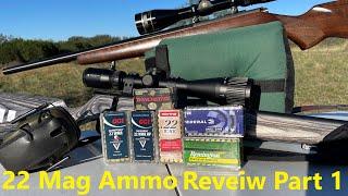 22 Magnum (WMR) Ammunition Review Part 1