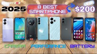 8 Best Smartphones Under $200 in 2025 -  KILLER Phones with Premium Features!  Budget Phone