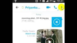 How to send video message in Skype Android App