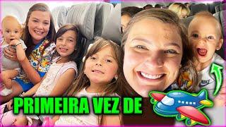 PRIMEIRA VIAGEM DE AVIÃO DO BEBÊ GABRIEL ️  JÉSSICA GODAR, LAURINHA E HELENA E GABRIEL