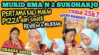 EKSPRESI MURID SMA N 2 SUKOHARJO PERTAMA KALI makan PIZZA | anak kampungan!! - REVIEW & MUKBANG