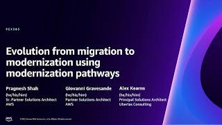 AWS re:Invent 2023 - Evolution from migration to modernization using modernization pathways (PEX305)