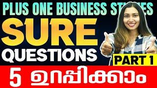 Plus One Business Studies | 5 Mark Sure Questons - Part 1 | Exam Winner +1 Commerce