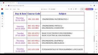 FE 2024 PATTERN ENDSEM EXAM TIME TABLE