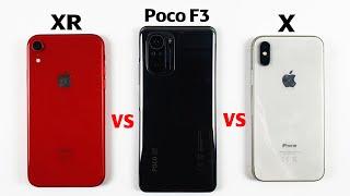 iPhone XR vs POCO F3 vs iPhone X SPEED TEST in 2022 - A12 Bionic vs Snapdragon 870 vs A11 Bionic