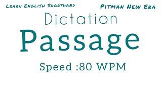 #4 | 80 wpm English Shorthand Dictation || 80 speed Passage Shorthand Dictation || English shorthand