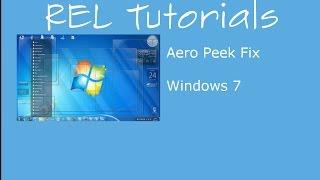 Enable Aero peek windows 7