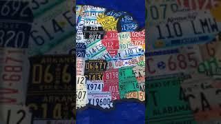 Massive License Plate Map of the United States