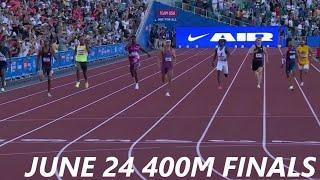 HUGE UPSET Men 400m Finals | USA Track and Field Olympic Team Trials 2024  Wilson, Norman,  Boling