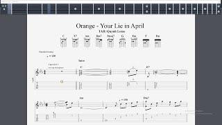 Orange by 7!! - Shigatsu wa Kimi no Uso ED 2 | Guitar Solo full TAB