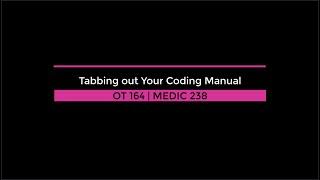 Tabbing Out Your Coding Manual