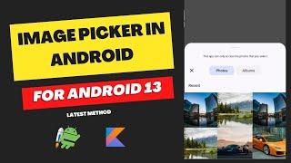 Image picker in android studio | Android 13 image picker library | how to pick image in android