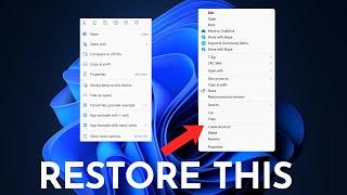 Windows 11 Old Context Menu