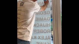 White Vinyl Lettering - Window Decal - Window Decor - Decoration - Installation and Printing