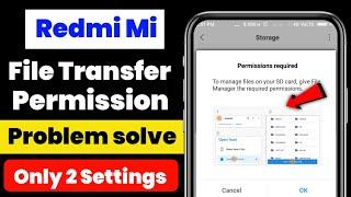 Redmi phone files transfer sd card permission problem solve 