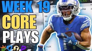 Best DraftKings & FanDuel NFL Core Plays Week 19