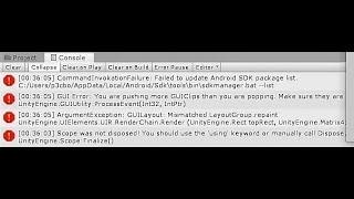 Unity Android SDK buid error