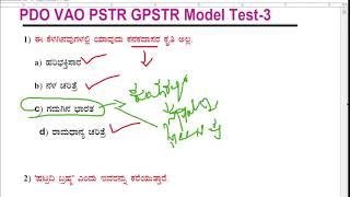 VAO\PDO\PSTR general kannada model paper-3 (ಸಾಮಾನ್ಯ ಕನ್ನಡ)MCQs \ Kannada grammar\ FDA SDA CTI KPSC