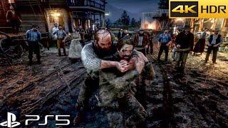 Arthur Morgan VS Tommy Full Bar Fight Scene | Red Dead Redemption 2 | [PS5 4K Ultra Realistic 2021]
