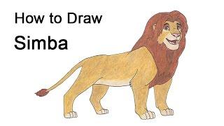 How to Draw Simba (Grown Up) from the Lion King