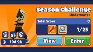 Subway Surfers Underwater Season Challenge || Stage 1 Gameplay Video #SeasonChallenge #Underwater