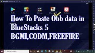 How to copy obb file in Bluestacks 5 | how to import obb file pubg from pc #pcgames in 2023