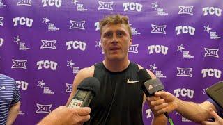 TCU QB Max Duggan meets with media