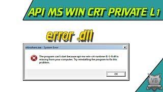 API MS WIN CRT PRIVATE L1 1 0 DLL ERROR (RESOLVIDO ) 2018