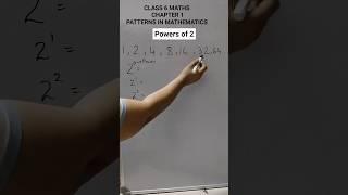 #shorts Powers of 2 Class 6 Maths/ Patterns in Mathematics #maths #ncert