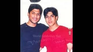 Allu Arjun with Ramcharan childhood to youth pics #shorts #youtubeshorts