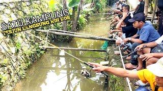 SEPERTI DI TEMPAT PEMANCINGAN‼️banyak orang yang mancing ikan di sungai kecil ini