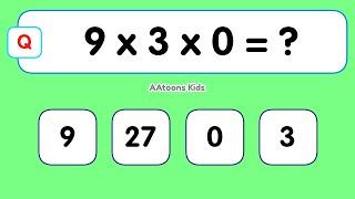 Maths Quiz for Kids | Three Digits Multiplication Table Quiz | Quiz Time | Learn Maths |