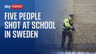 Five people shot at school in Sweden