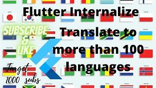 Flutter Tutorial  100+ Localization & Internationalization | Flutter Google Translator | Translation