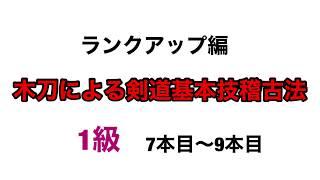 【こころ】木刀による剣道基本技稽古法　1級