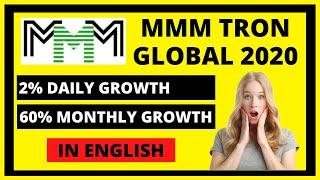 MMM Tron Global 2020 Plan |  MMM Tron Plan In English | Monthly 60% Growth | MMM BSC Vs MMM Tron