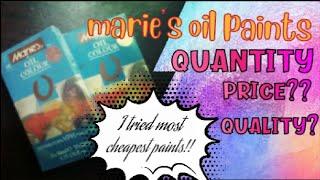 marie's oil paints REVIEW | cheapest oil paints | @Haya_pret