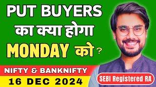 Nifty and BankNifty Prediction for Monday, 16 Dec 2024 | BankNifty Options Monday | Rishi Money