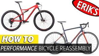 Performance Bike Reassembly Instructions / How to Assemble a New Bike / ERIK'S New Bike Reassembly
