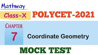 Coordinate geometry. POLYCET-2021. Mock test