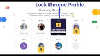 how to lock chrome profile with password