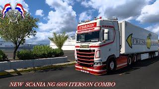 ITERSON SCANIA NG 660S ,WITH LIGHTPLATE, WITH TRAILER SKIN , GREECE MAP DRIVE ,D.T.M DESIGN ets 2