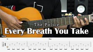 Every Breath You Take - The Police - Fingerstyle Guitar Tutorial + TAB & Lyrics