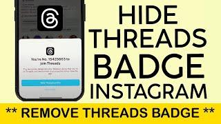 How to Remove Threads Badge From Instagram Profile | Hide Threads Badge on Instagram (2023)